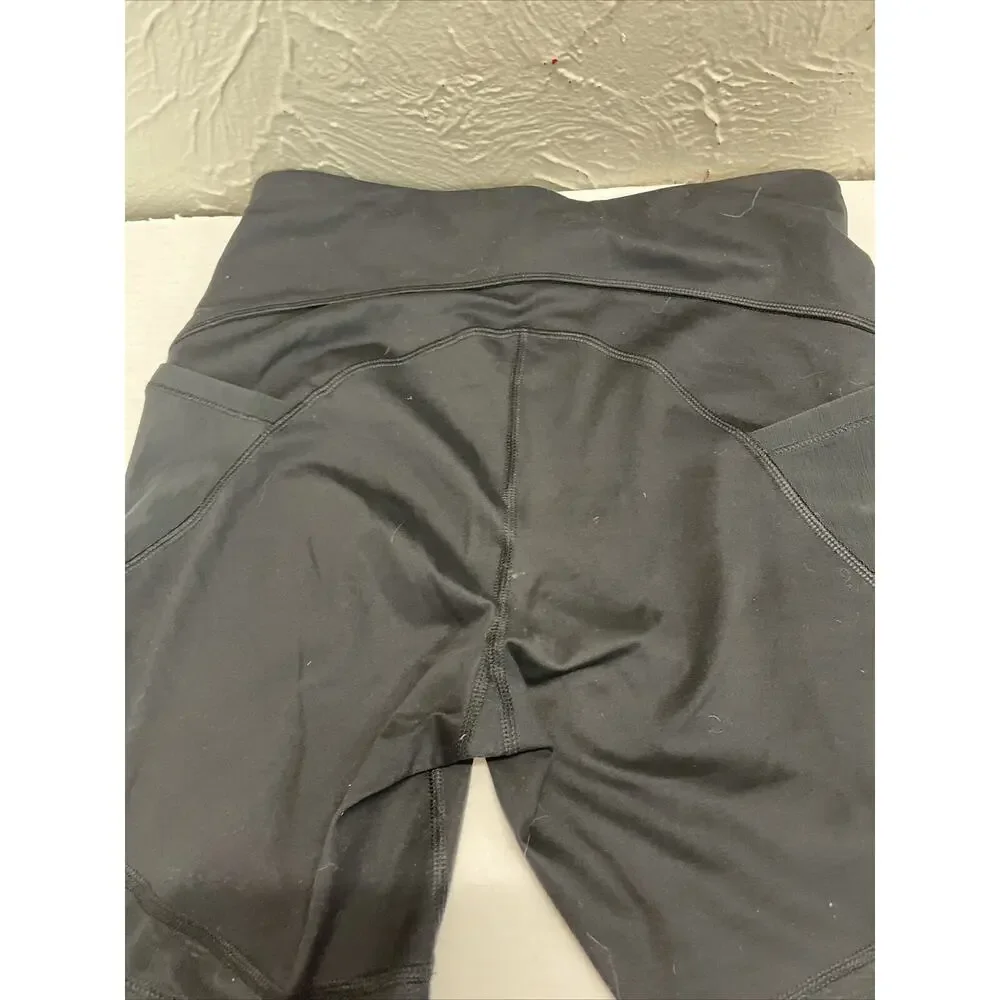 All in Motion High Rise Fitted‎ Shorts Active Mesh Hem Bottom Size Medium